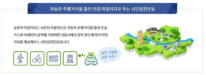  승용차마일리지에 가입해서 마일리지 혜택 받으세요