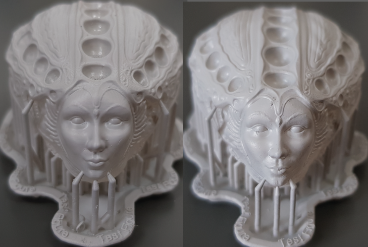 테스트4 _ Form3 3D프린터 : 투명 파트 제작 100 / 25 미크론 비교