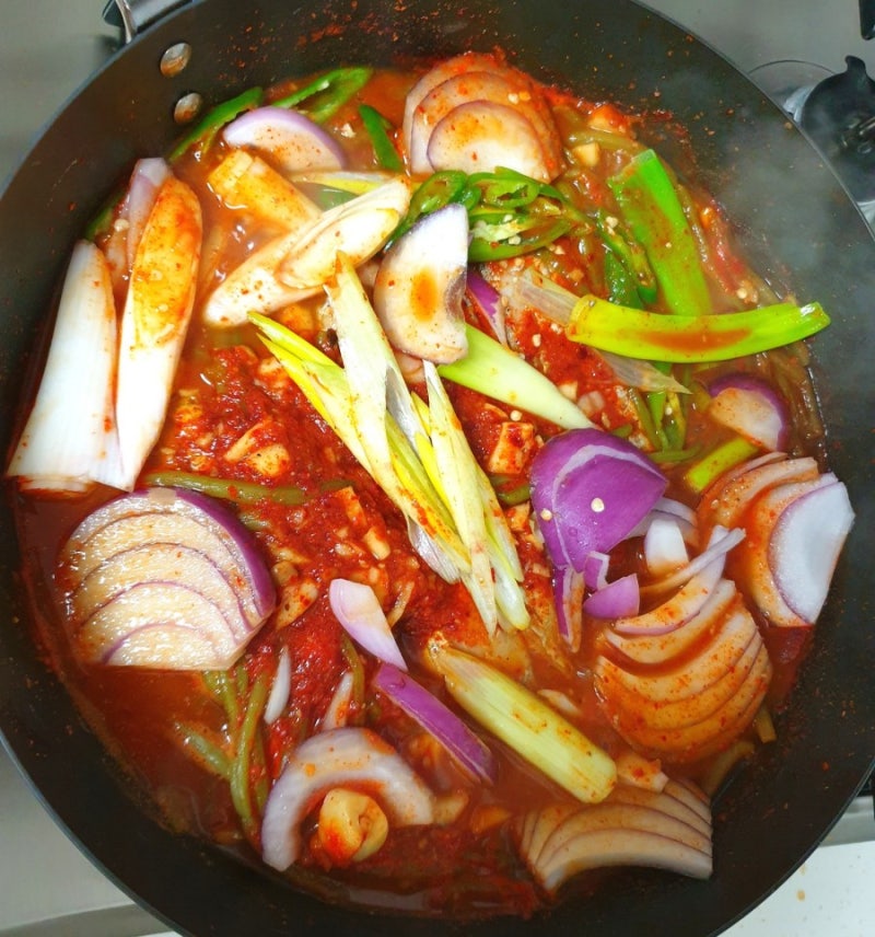 고구마 줄기 갈치조림(생선조림)