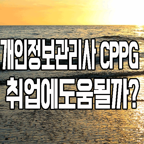  개인정보관리사(CPPG) : 정보보안 취업에 도움 되는 자격증일까?