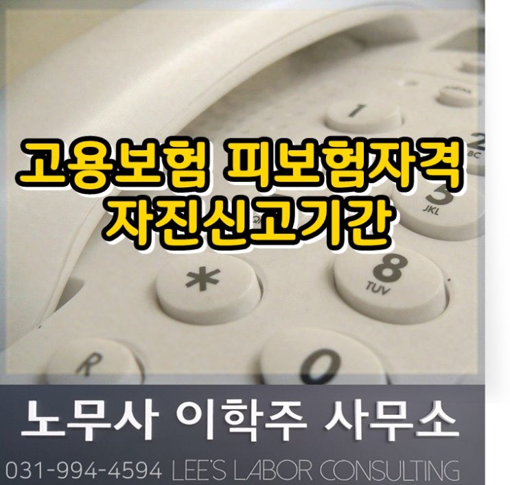 고용보험 피보험자격 특별 자진신고 기간 운영 안내 (일산 노무사, 장항동 노무사)