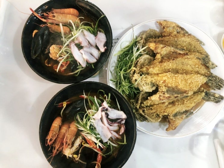  함덕해수욕장 맛집/함덕 해물라면 - 함덕해물라면오빠네 . 우럭튀김도 있다!
