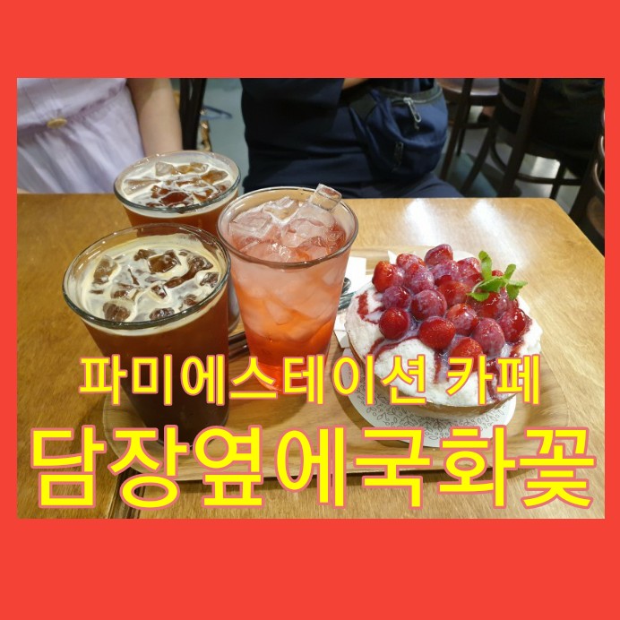 파미에스테이션 카페 고속터미널역 안 팥빙수가 맛있는 담장옆에국화꽃 리뷰