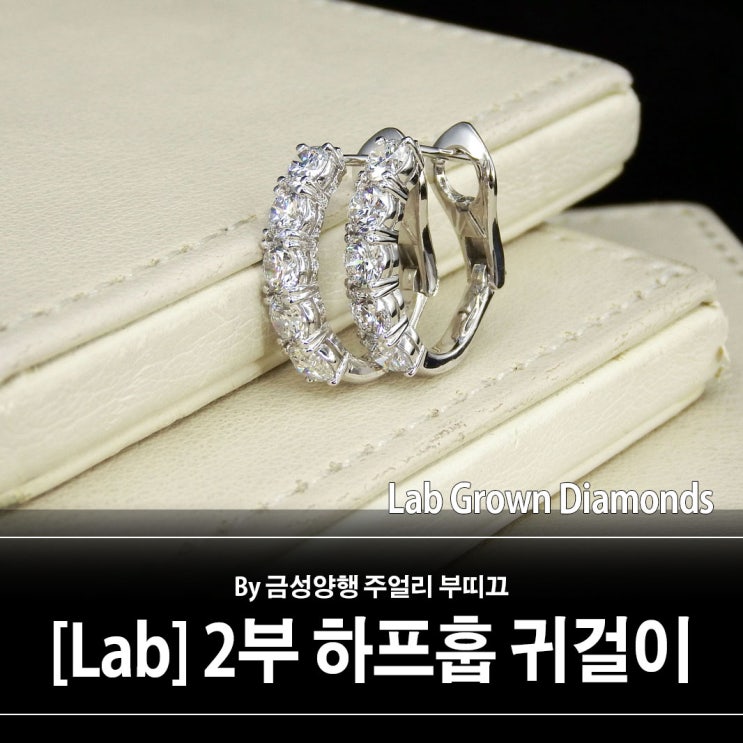 [Lab] 랩그로운 2부 다이아몬드 하프훕 귀걸이