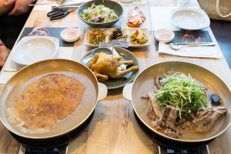 을숙도 맛집: 4계절 보양식 수제 누룽지 백숙 맛집 '산골애 부산점'