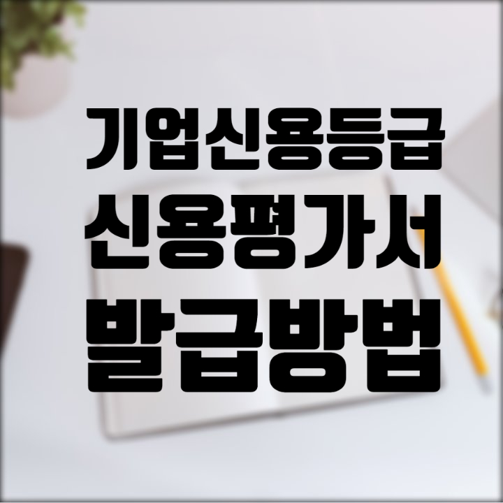  한국기업데이터 기업신용평가등급과 기업신용평가서 발급 방법