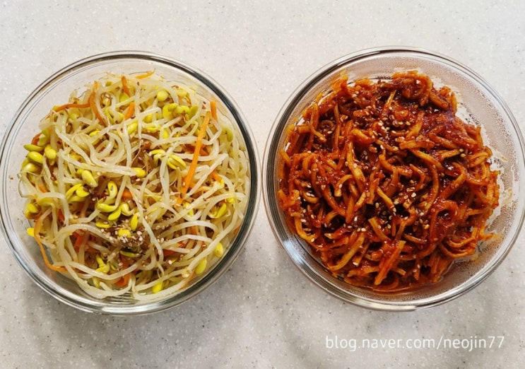 Jinny's 집밥다이어리 7월7일 주간밥상 고추장진미채볶음 콩나물무침 밑반찬2종 만들기