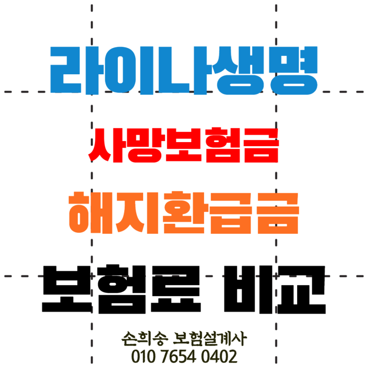  라이나생명 종신보험(사망보험금) 보험료와 해지환급금 비교하기