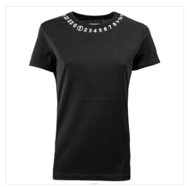 20 S/S 메종 마르지엘라 블랙 코튼 티셔츠 20 S/S 메종 마르지엘라 블랙 코튼 티셔츠