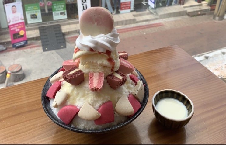  구미 시내 원평동 맛집 설빙 딸기마카롱빙수