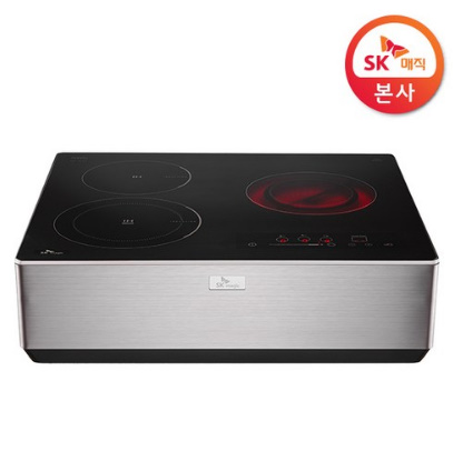  [K쇼핑][SK매직][전용냄비 3종증정] 3구 하이브리드 전기레인지_ERAH320(스탠딩)