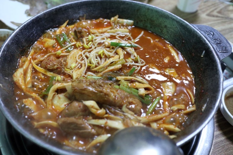 주안역맛집 두꺼비식당 매운등갈비찜 곤드레밥 당면 필수