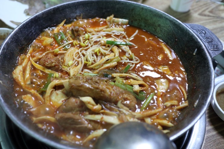  주안역맛집 두꺼비식당 매운등갈비찜 곤드레밥 당면 필수