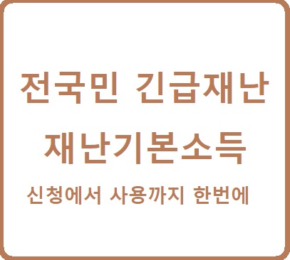 전국민 긴급 재난지원금 재난기본소득지급 사용처 총정리