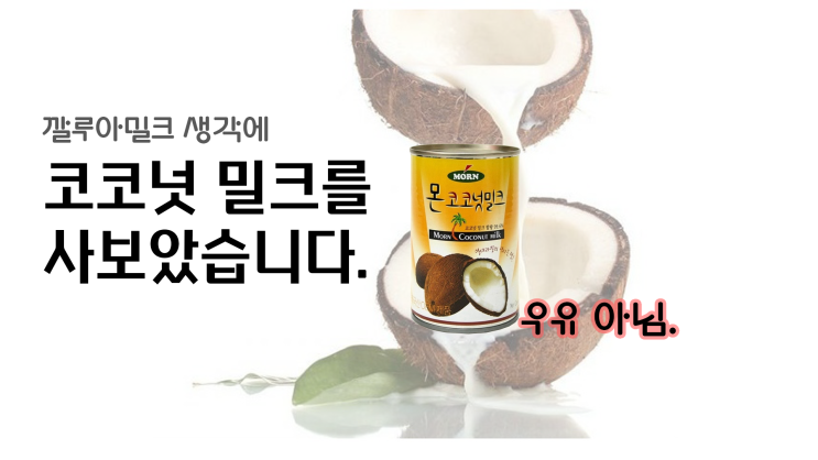  코코넛 밀크? 무슨 맛일까?