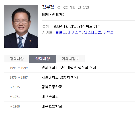 김부겸 관련주 총정리