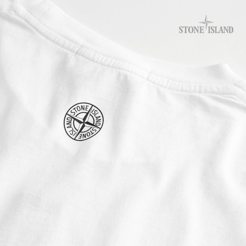 스톤아일랜드 DRONE 가먼트 라운드 티셔츠 WHT