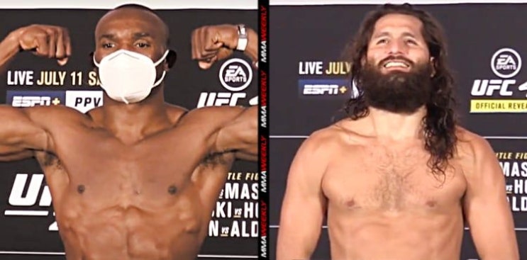 UFC 251 계체량: 트리플 타이틀전 확정.. 계체 실패 2명