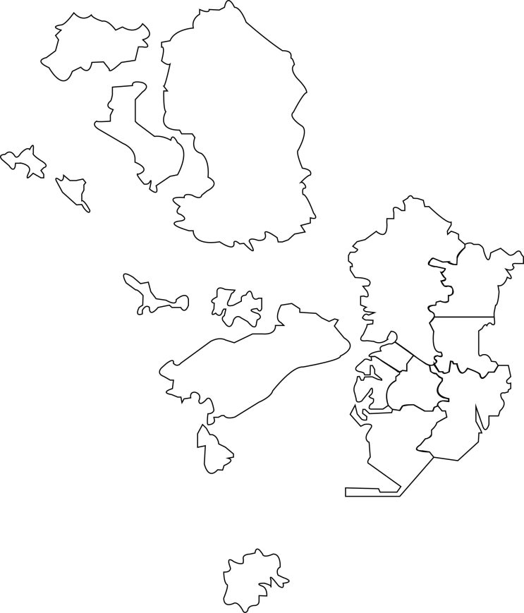  인천시 및 이하 행정구역 지도 무료 다운로드