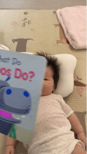 50일 아기 발달 : 아기 책 읽어주기 / 영어책 엄청 좋아하는 울아가