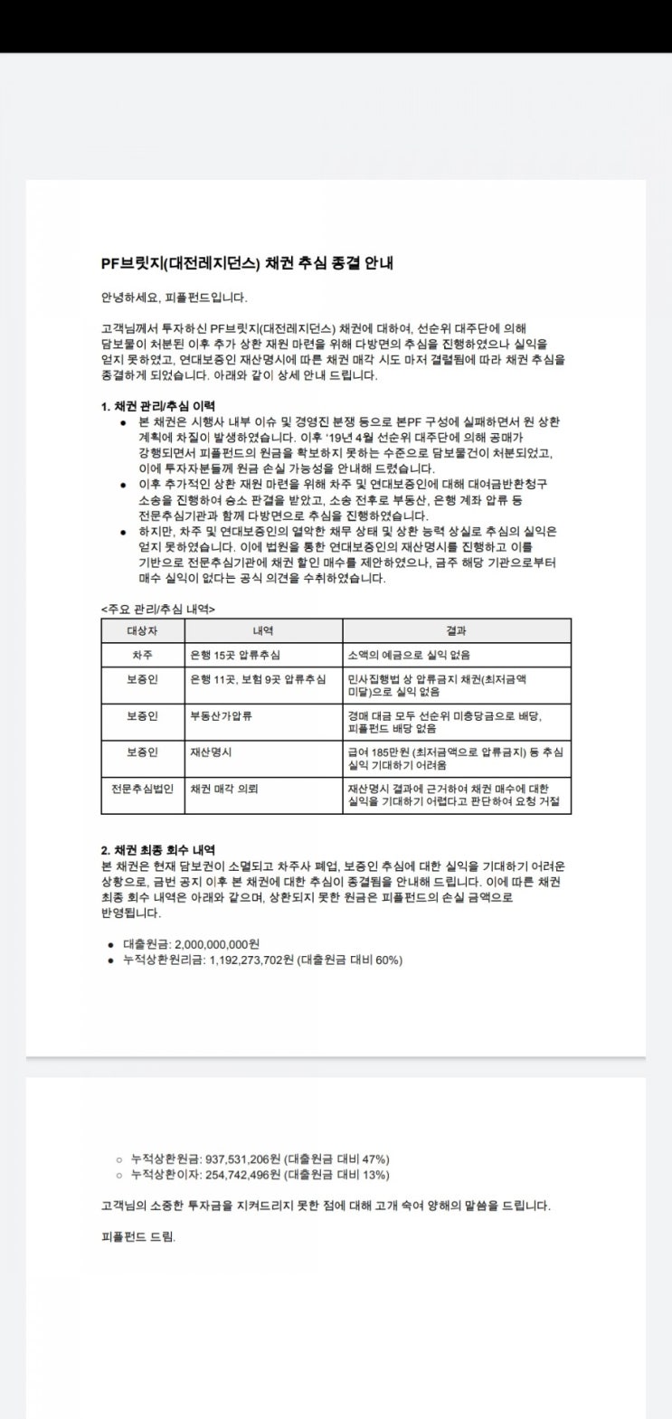  ㅍㅍㅍㄷ 하지 맙시다(2) 대전 레지던스 종결