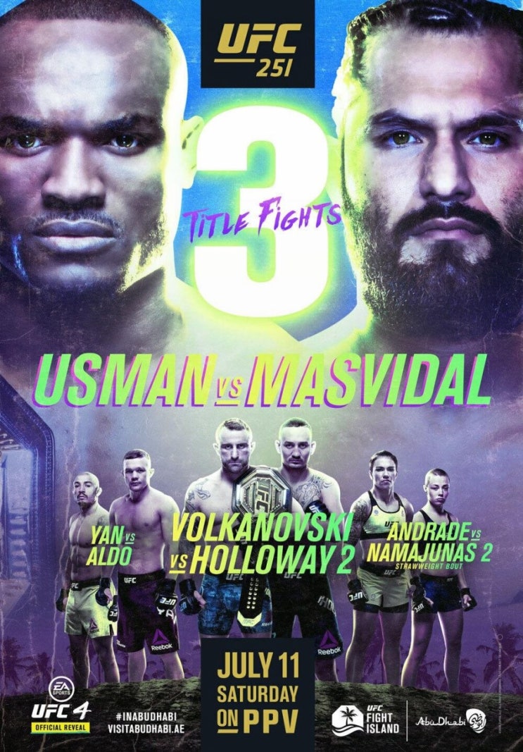 UFC 251 관련 영상 모음(카운트다운, 분석 등)