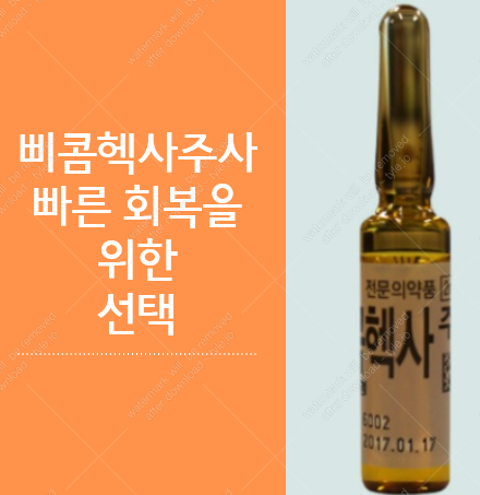 오늘 당장 피로를 풀러야 한다면 삐콤헥사주사