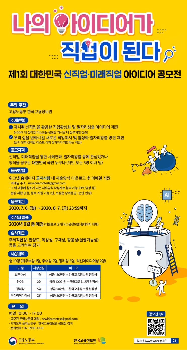 제1회 대한민국 신작업•미래작업 아이디어 공모전