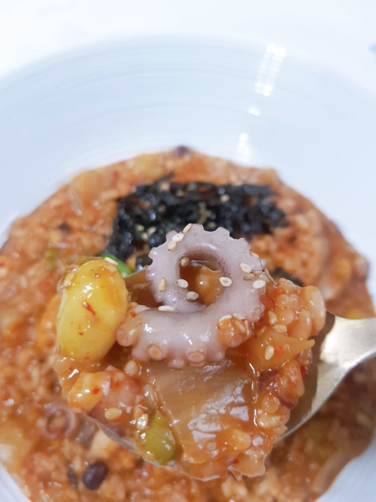 김치낙지죽 본죽보다 맛있는 인생죽 초간단 낙지죽 만드는법 김치낙지죽 본죽보다 맛있는 인생죽 초간단 낙지죽 만드는법
