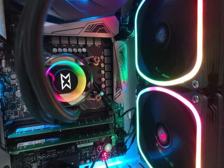  XIGMATEK AURORA 240 수냉쿨러 라디에이터 팬 교체기