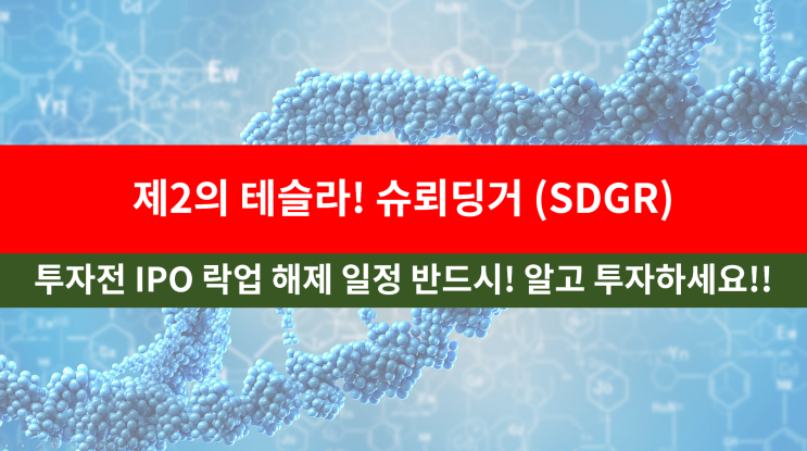 제2의 테슬라, 슈뢰딩거(SDGR) 비교 분석 및 락업해제일날 어떤일이 벌어질까?