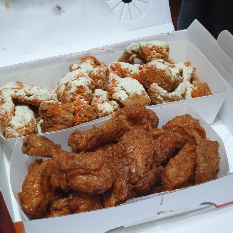  [먹거리 리뷰] 호식이두마리치킨 신메뉴 뿌라이드치킨+뼈한마리 먹어본 후기
