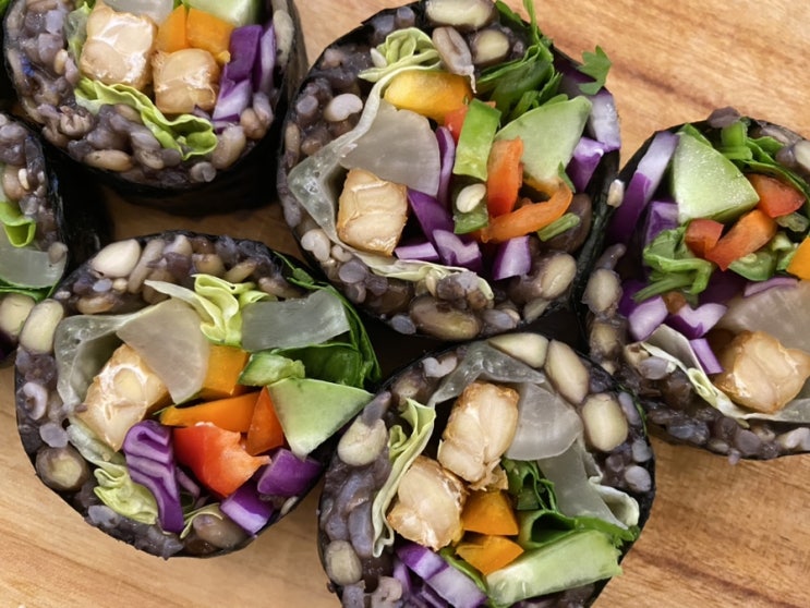 미니멀 채식한끼 | 템페 샐러드 김밥 만들기