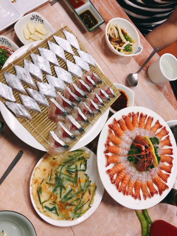  표선 맛집 신산포구자연산횟집 고등어회, 갈치회, 딱새우회