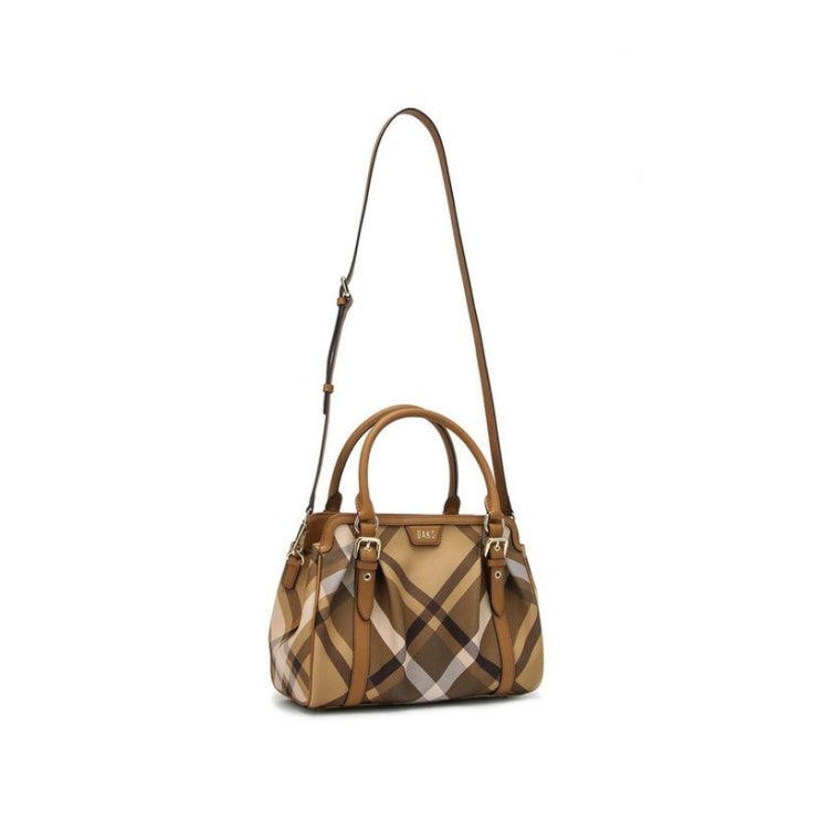  닥스 악세서리 여성 19SS [HERITAGE CHECK]카멜 가죽배색 체크 토트백 WCBA9E223CM