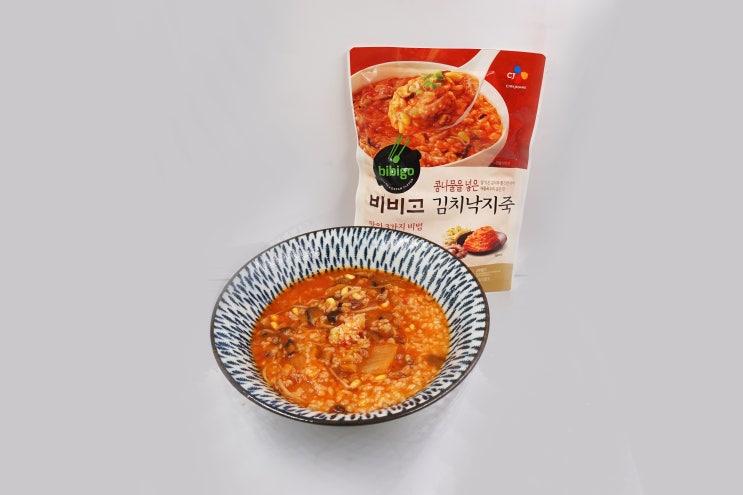  비비고 김치낙지죽 내돈내산 솔직후기(다진마늘 ver)