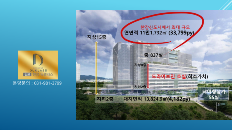  "김포한강듀클래스" 드라이브인 지식산업센터 모델하우스 챌린지