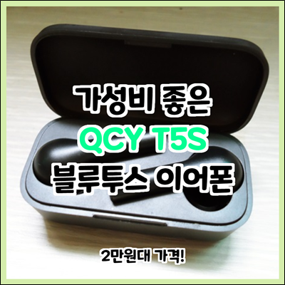 2만원대 가성비 갑 QCY T5S 블루투스 이어폰