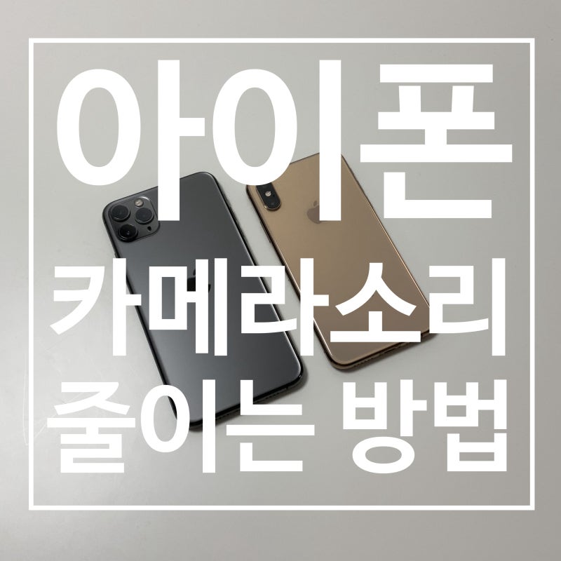 아이폰 카메라 소리 끄기 무음 ? 줄이기 가능 (기본 앱) 아무도 모름
