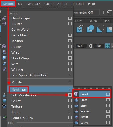 [Maya] Deform Nonlinear Bend 마야 밴드 디포머 : 네이버 블로그