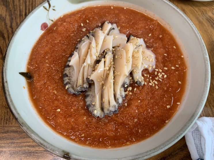  제주 물회 꿀맛! 도두해녀의집(전복물회/한치물회/성게미역국)
