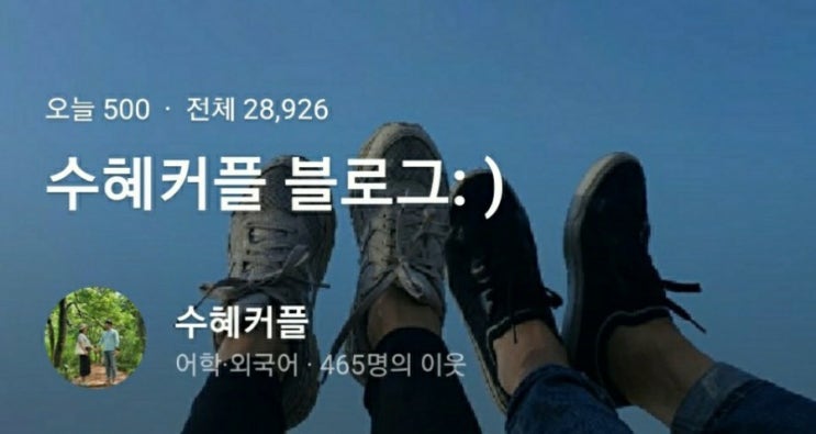  (경)수혜커플 블로그 일 방문자 500명 달성!(축)