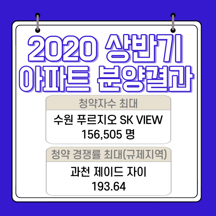 [관악공인중개사학원] 2020 상반기 아파트 분양정보