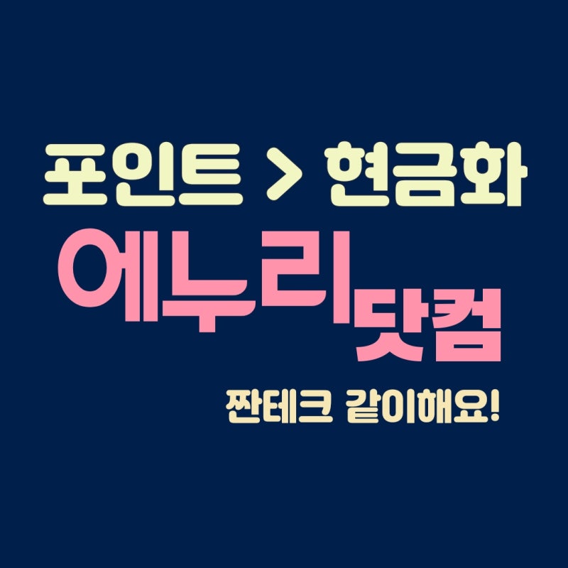 에누리닷컴 가격비교 에누리 포인트 현금화 하기(사용방법,사용처)
