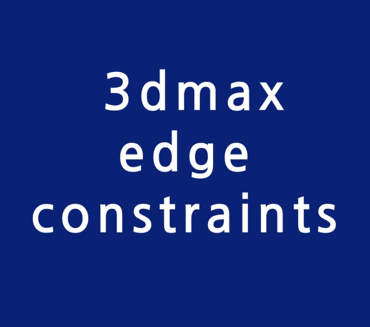 3d max edge constraints