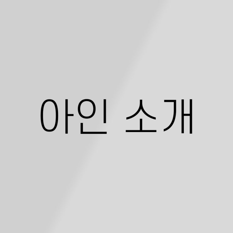  아인 소개