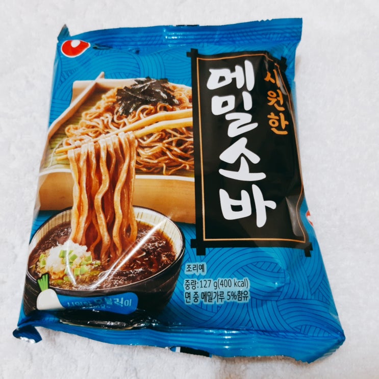 농심 메밀소바 라면 알싸하다