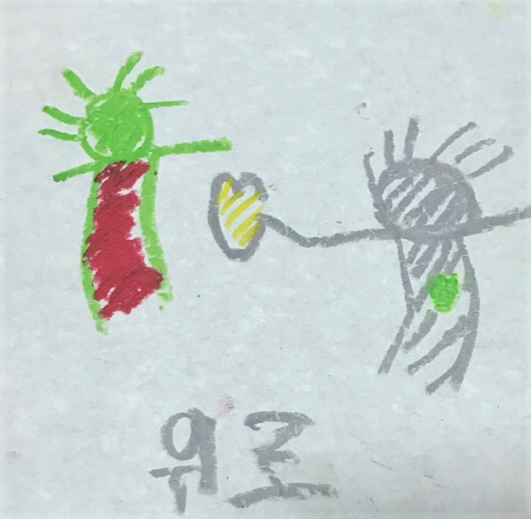  첫째가 그린 엘라 벨라 몰라의 모습