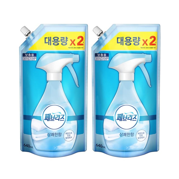  [특가상품] 페브리즈 섬유탈취제 상쾌한향 리필 2020-07-17기준 11,890 원 13% 할인~!