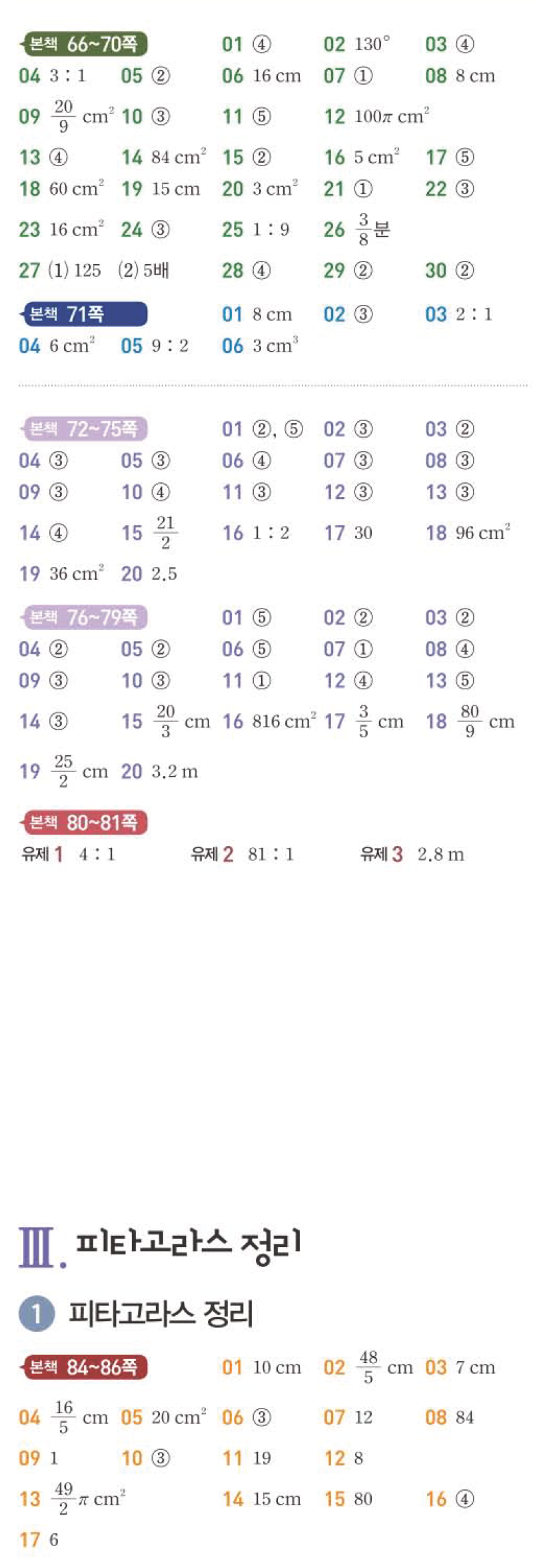 일품 중등 수학 2 하 답지 2020 : 네이버 블로그